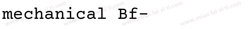 mechanical Bf字体转换